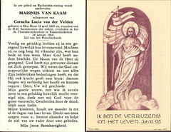 Marinus van Kaam- Cornelia Lucia van der Velden